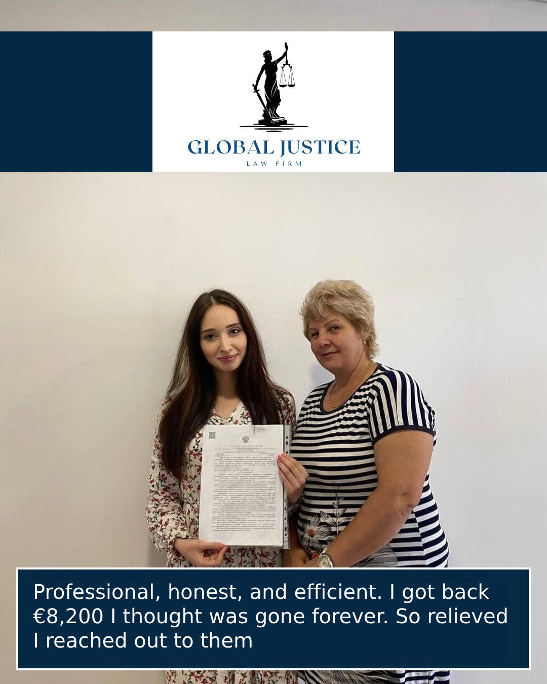 Client 3 Testimonial: Successfully recovered funds from romance scam